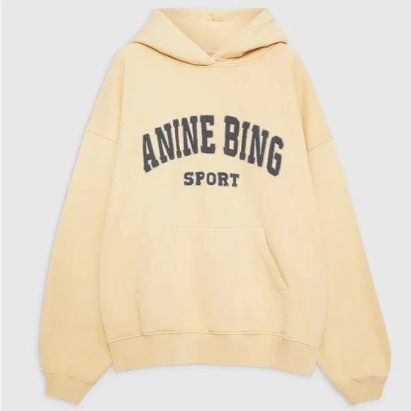 Anine Bing 💛 Sport Hoodie Harvey Sweatshirt - Picture 3 of 5